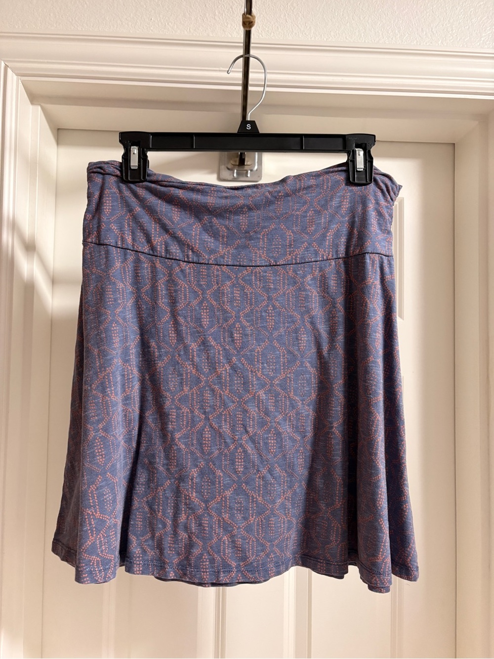 Toad&Co Chaka Skirt | S | Blue & Orange Pattern